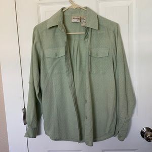 light Green long sleeve button up shirt